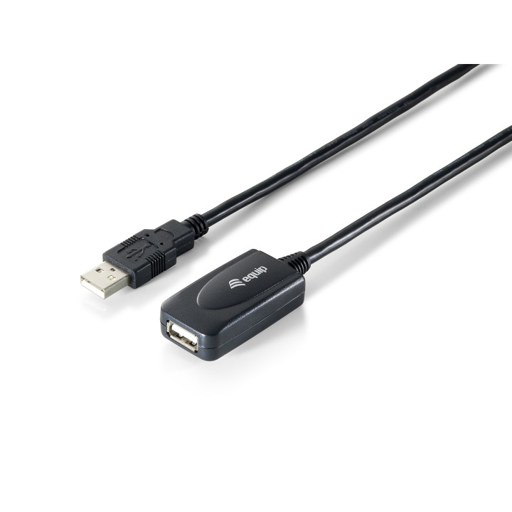 Cable EQUIP USB-A/M a USB-A/H 15m Negro (EQ133311)