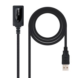 Nanocable USB-A/M a USB-A/H 5m Negro (10.01.0211)