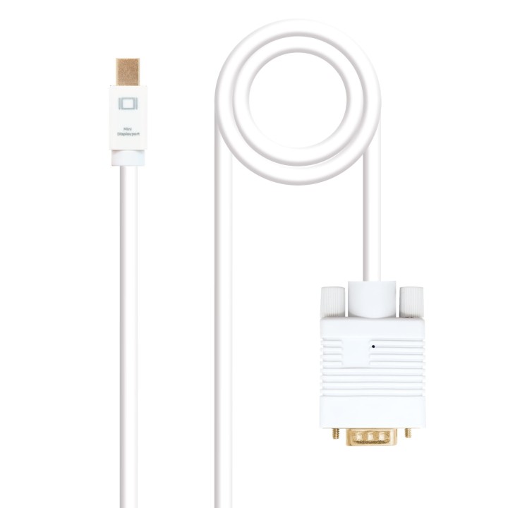 Nanocable Mini DP/M a VGA/M 3m Blanco (10.15.4103)