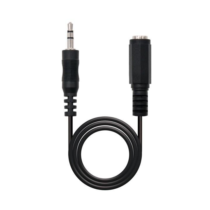 Nanocable Audio 3.5mm/M a 3.5mm/H 5m Negro (10.24.0205)