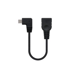 Nanocable mUSB-B/M a USB-A/H 15cm Negro (10.01.3600)