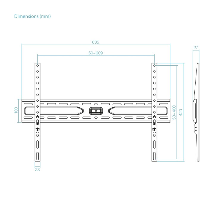 Soporte Pared TooQ 37"-86" Fijo Máx. 45Kg (LP1050F-B)