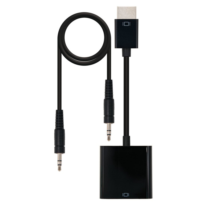 Nanocable HDMI a VGA+Audio 10cm+1.0m (10.16.2001-BK)