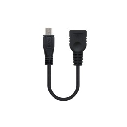 Nanocable mUSB-B/M a USB-A/H 15cm Negro (10.01.3500)