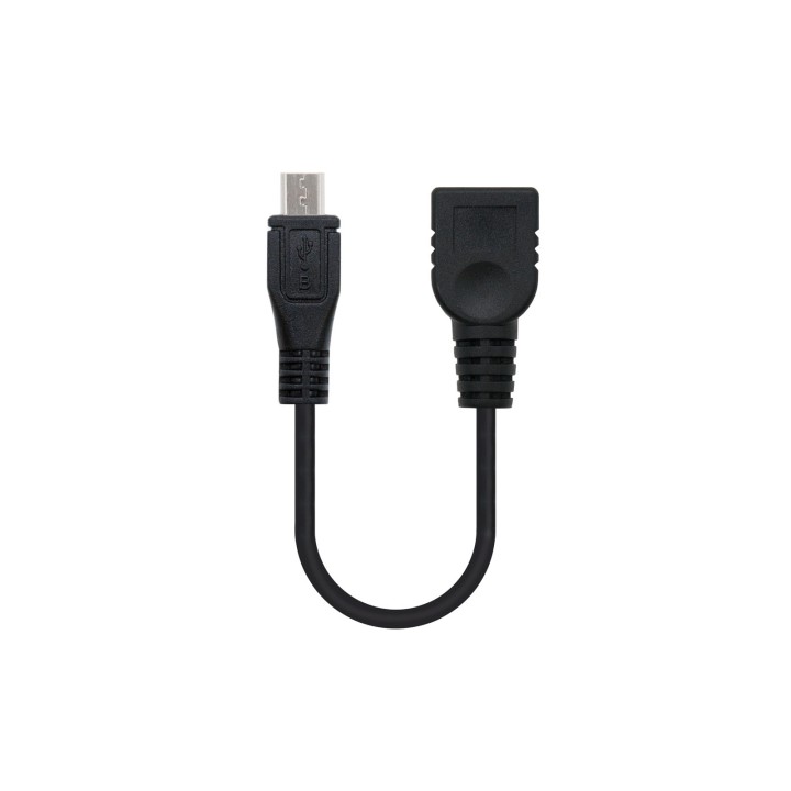 Nanocable mUSB-B/M a USB-A/H 15cm Negro (10.01.3500)