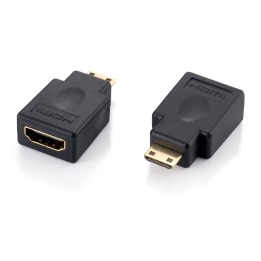Adaptador EQUIP HDMI A/M a HDMI C/H Negro (EQ118914)
