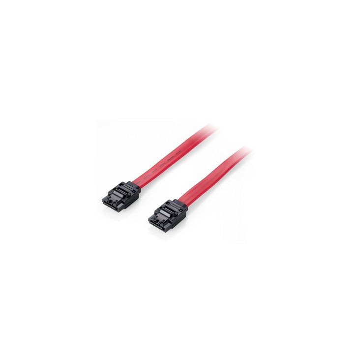 Cable EQUIP SATA3/M a SATA3/M 1m Rojo/Negro (EQ111901)