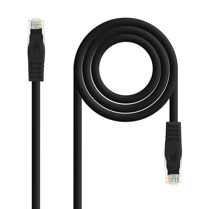 Nanocable RJ45 Cat6A UTP AWG24 0.5m Negr(10.20.1800-BK)