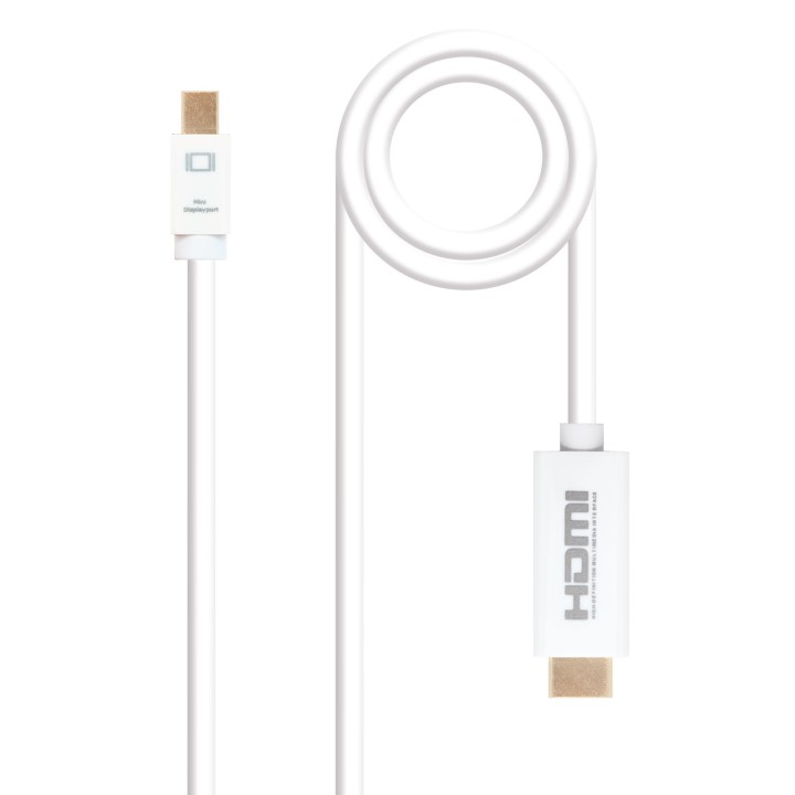 Nanocable Mini DP/M a HDMI/M 2m Blanco (10.15.4002)