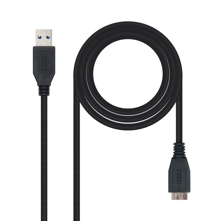 Nanocable USB-A/M a mUSB-B/M 2m Negro (10.01.1102-BK)