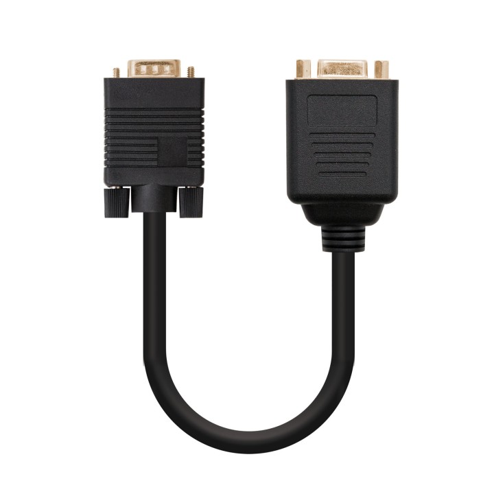 Nanocable 1xVGA/M a 2xVGA/H 20Cm Negro (10.15.1900)