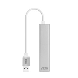 Nanocable 3xUSB 3.0 a RJ45 15cm Plata (10.03.0403)