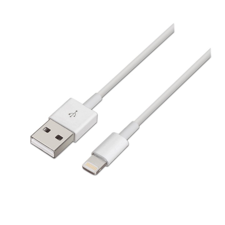 Cable AISENS Lightning/M a USB-A/M 1m Blanco(A102-0035)