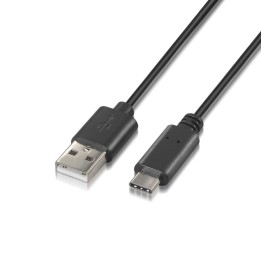 Cable AISENS USB-C/M a USB-A/M 1m Negro (A107-0051)