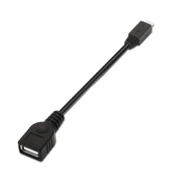 Cable AISENS USB-A/M a mUSB-B/H 15cm Negro (A101-0031)
