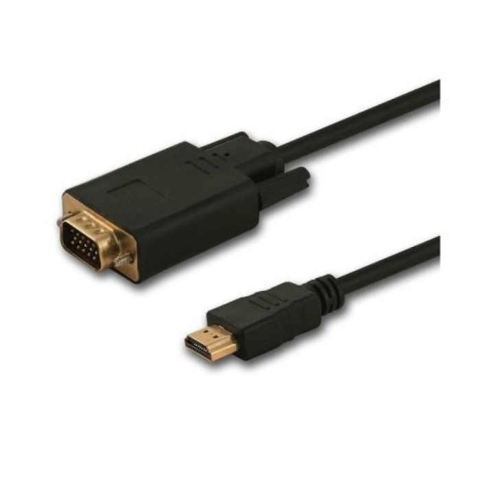 Cable HDMI a VGA Savio CL-103 1.8m 1080p Oro Macho/Macho Negro