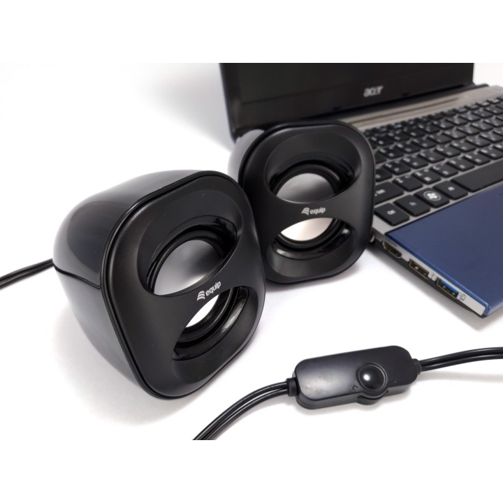 Altavoces EQUIP Life 2.0 6W 3.5mm USB Negro (EQ245330)