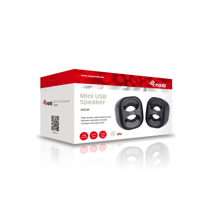 Altavoces EQUIP Life 2.0 6W 3.5mm USB Negro (EQ245330)