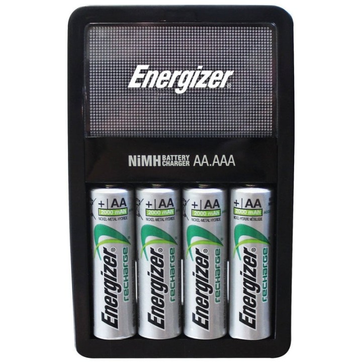 Energizer Maxi Charger Pack Cargador + 4 Pilas Recargables 200 mAh AA
