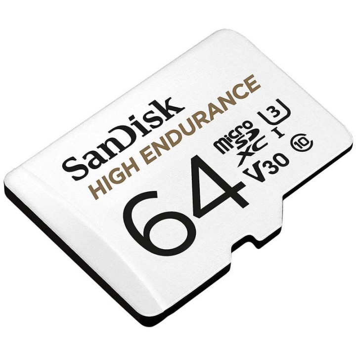 SanDisk High Endurance MicroSDHC 64GB Clase 10 U3 V30 UHS-I + Adaptador SD