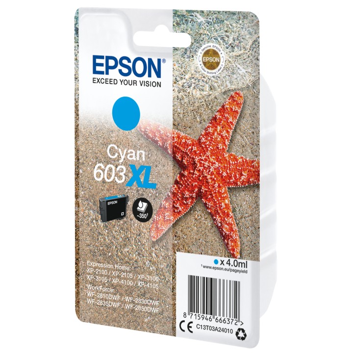Tinta Epson 603XL Cian 4ml (C13T03A24010)