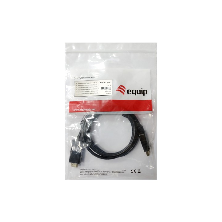 Cable EQUIP DP/M a HDMI/M 5m Negro (EQ119392)