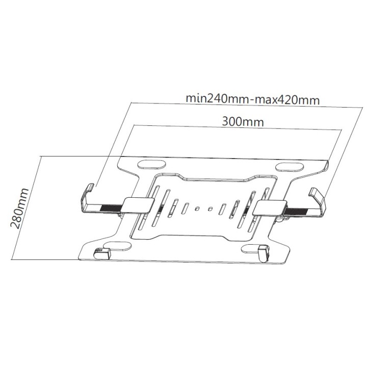 Soporte EQUIP 10"-15.6" Máx. 4.5Kg Negro (EQ650155)