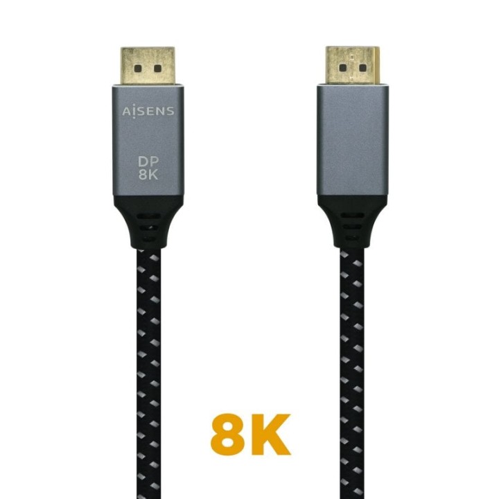 Aisens Cable Displayport V1.4 Macho/Macho 50cm Gris