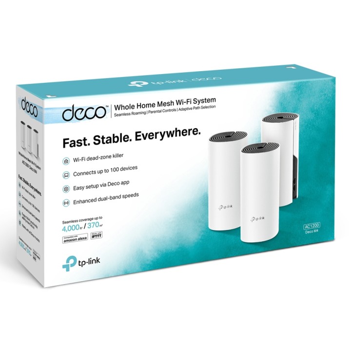 Mesh TP-Link AC1200 RJ45 WiFi 5 Pack 3 Blanco (Deco M4)