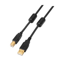 Cable AISENS USB-A/M a USB-B/M 5m Negro (A101-0011)