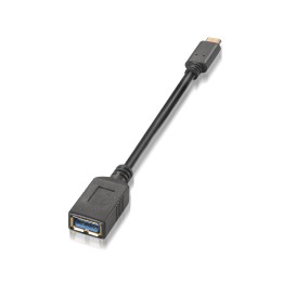 Cable AISENS USB-C/M a USB-A/H 15cm Negro (A107-0062)