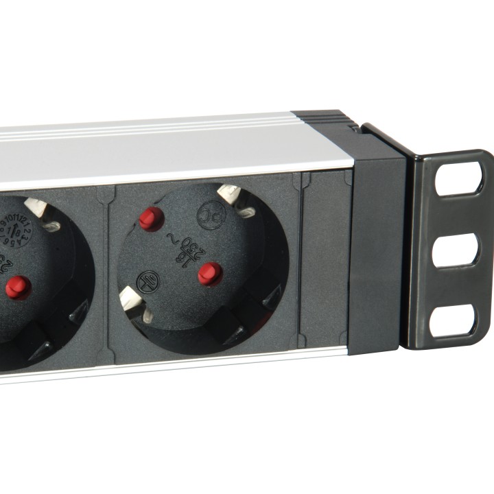 Regleta EQUIP 7xSchuko Interruptor Rack 1U (EQ333309)